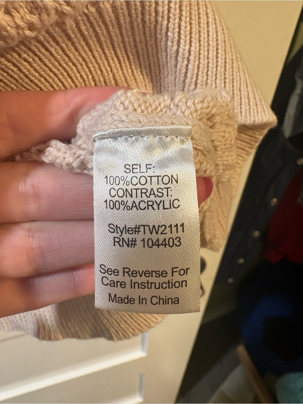 The Workshop Women’s Small Crochet Open Knit Sweater Vest Cream Black - Picture 4 of 5